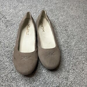 KURU Flats Shoes Womens Size 9 Brown Suede Slip On Comfort KURUSOLE Casual‎
